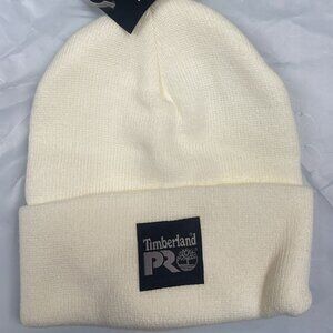 Timberland UNISEX Off White Fair Winter Beanie Hat A1V98148